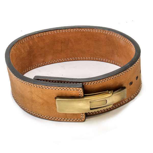 Brunt leverbælte i ægte læder