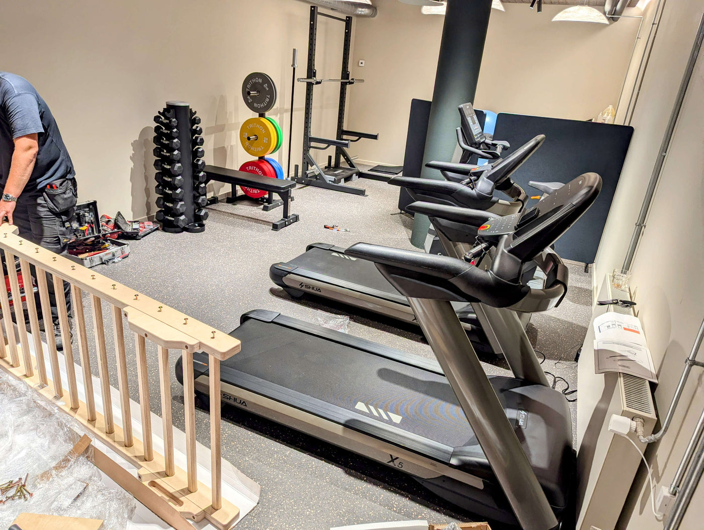 Indret et motionsrum