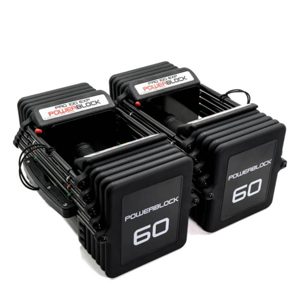 Komplet sæt Powerblock håndvægte op til 60 lbs