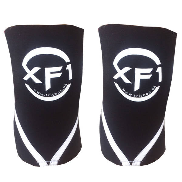 figursyet knæbind i neopren og stof.