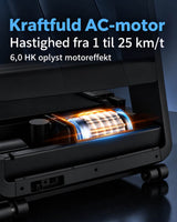 Kraftig motor der kan løbe op til 25 km/t