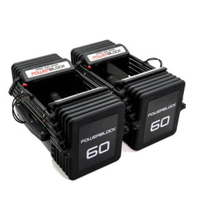 Komplet sæt Powerblock håndvægte op til 60 lbs